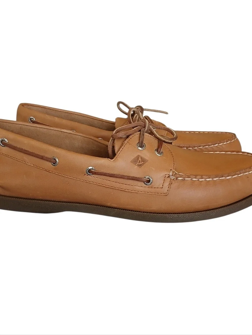 NWOB SPERRY Authentic Original 2 Eye Leather Boat Shoes Men's 15 Tan Topsider